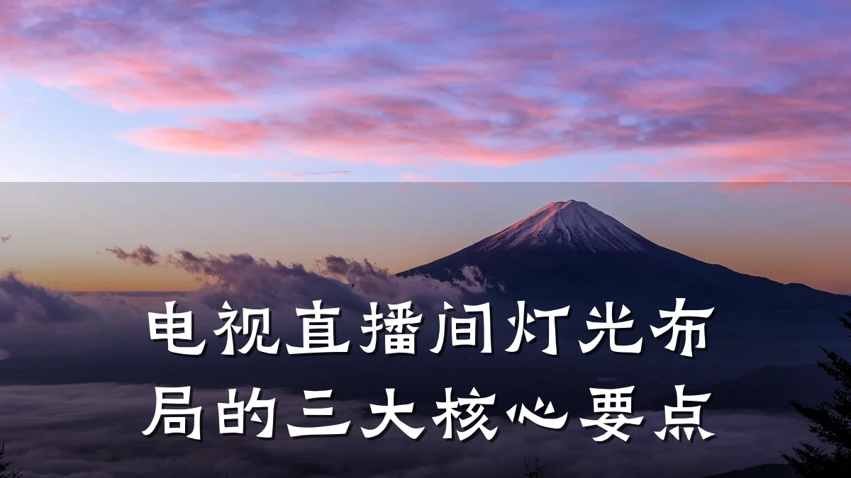 电视直播间灯光布局的三大核心要点