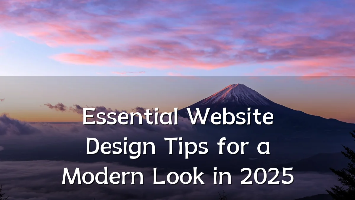 Essential Website Design Tips for a Modern Look in 2025