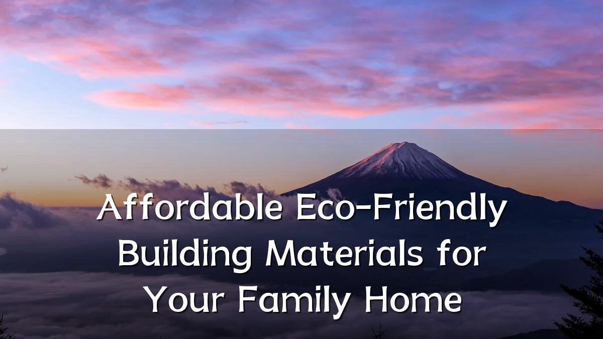Affordable Eco-Friendly Building Materials for Your Family Home