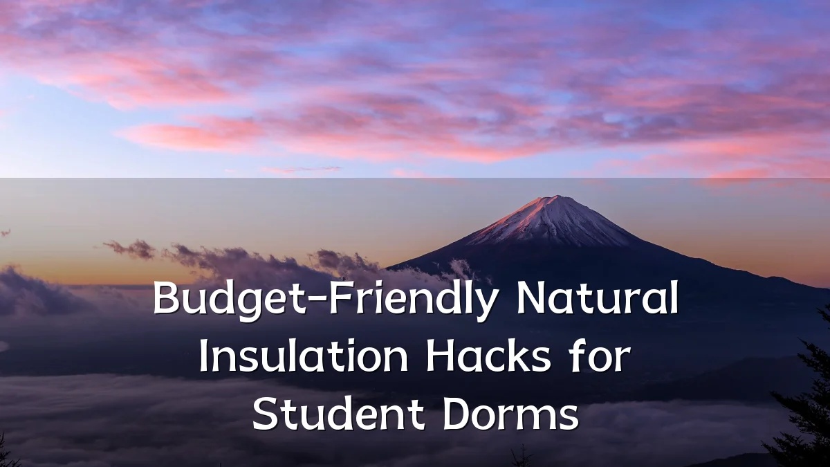 Budget-Friendly Natural Insulation Hacks for Student Dorms