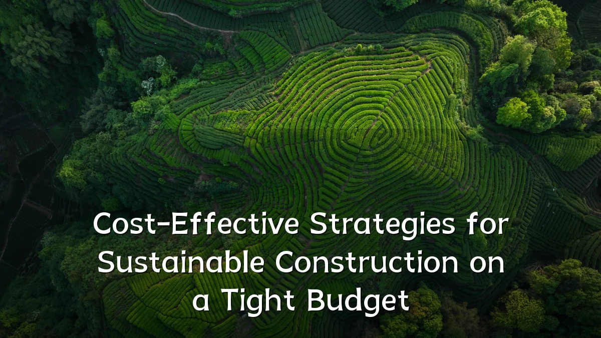 Cost-Effective Strategies for Sustainable Construction on a Tight Budget