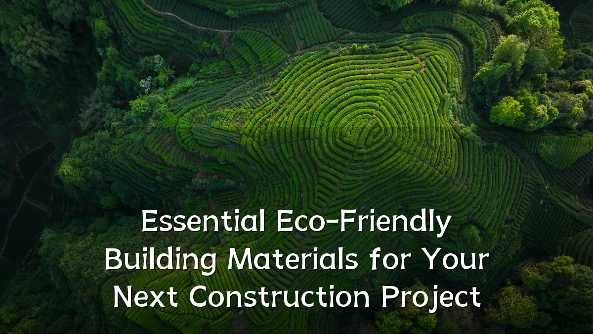 Essential Eco-Friendly Building Materials for Your Next Construction Project