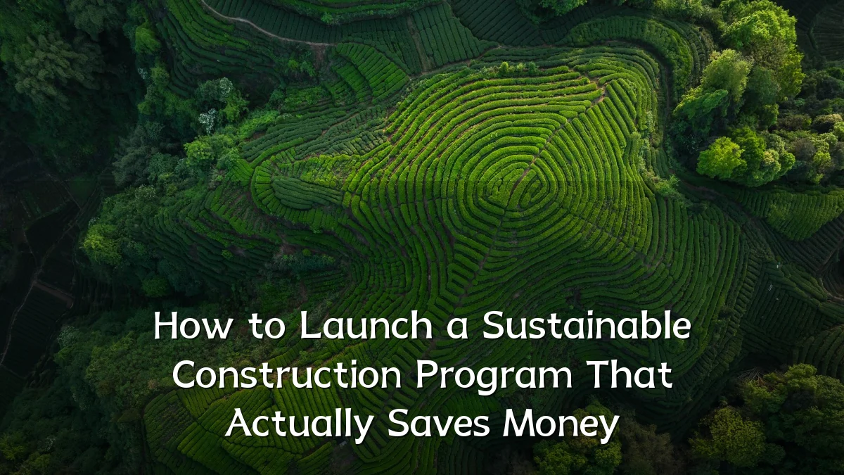 How to Launch a Sustainable Construction Program That Actually Saves Money