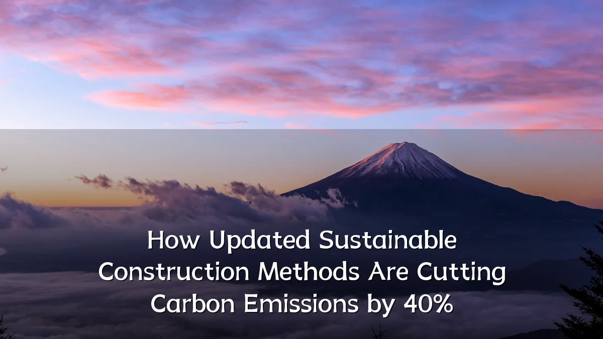 How Updated Sustainable Construction Methods Are Cutting Carbon Emissions by 40%