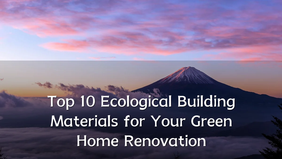 Top 10 Ecological Building Materials for Your Green Home Renovation