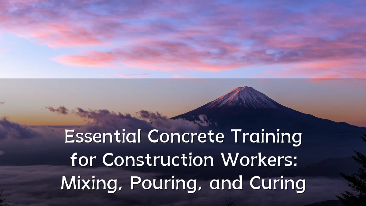 Essential Concrete Training for Construction Workers: Mixing, Pouring, and Curing