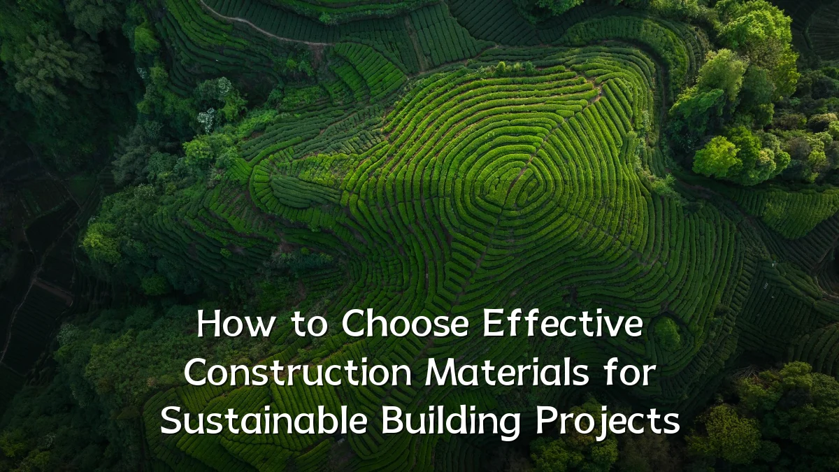 How to Choose Effective Construction Materials for Sustainable Building Projects
