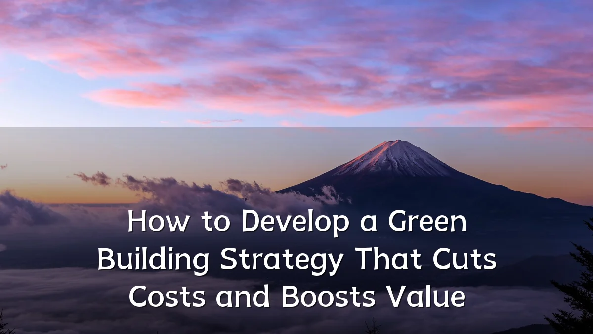 How to Develop a Green Building Strategy That Cuts Costs and Boosts Value