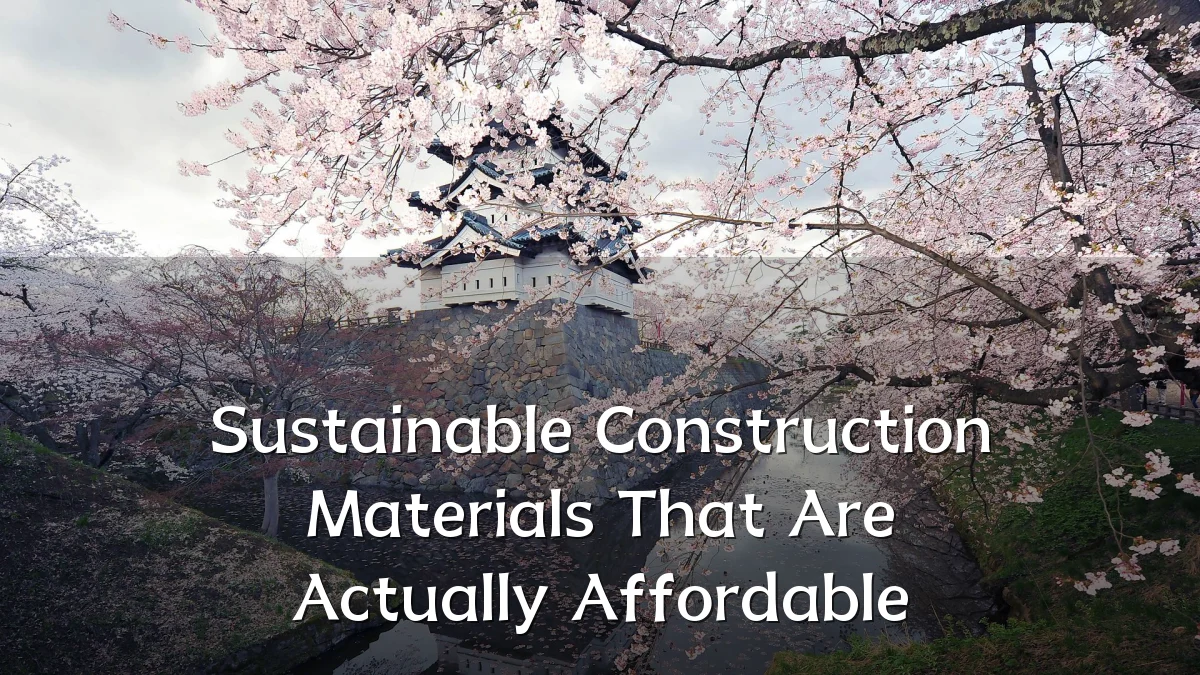 Sustainable Construction Materials That Are Actually Affordable